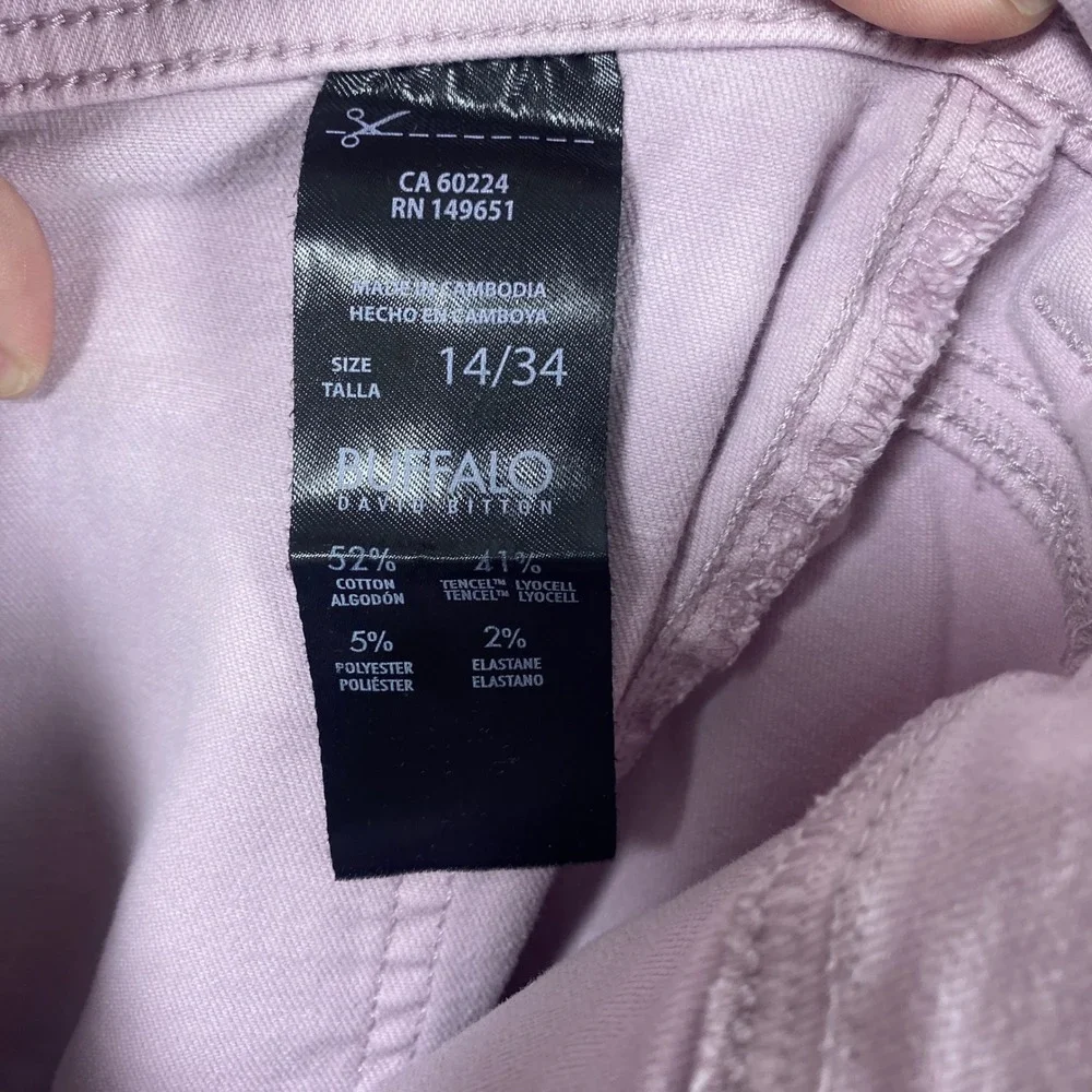Buffalo David Bitton Brigette Crop Pants Women's 14‎ / 34 Purple High Rise Lilac